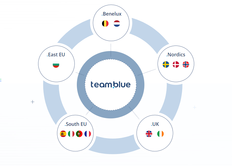 team.blue - de enkelte regioner rapporterer ind til gruppeledelsen